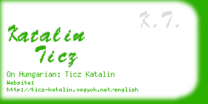 katalin ticz business card